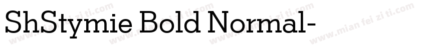 ShStymie Bold Normal字体转换
